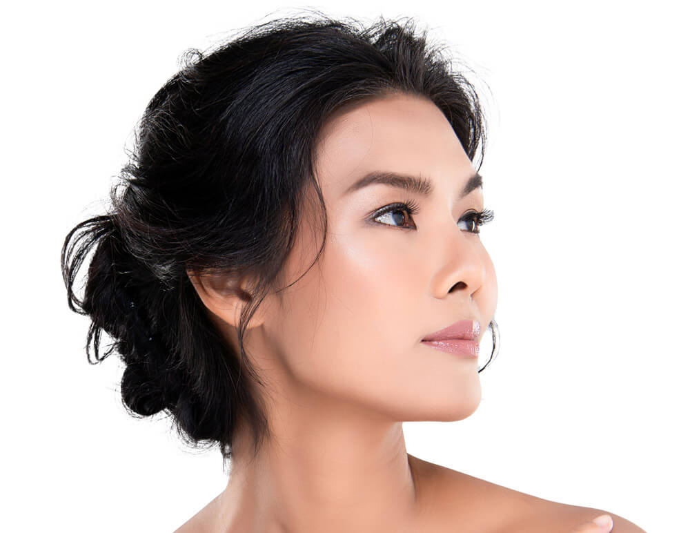 Profile of an asian woman