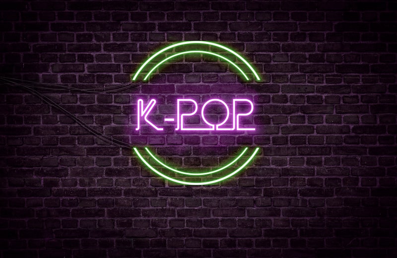 K-Pop lighted sign.