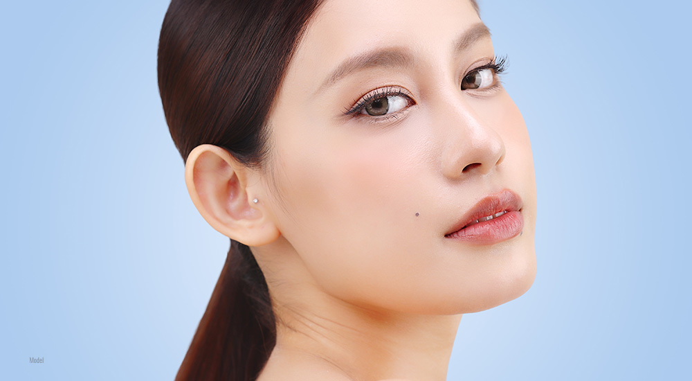 Asian female looking sideway